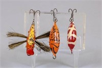 Lot of 3, Modified Fishing Lures, Modified w/Folk