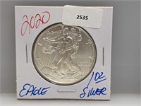 2020 1oz .999 Silver Eagle $1 Dollar