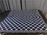 Blue and white Coverlet