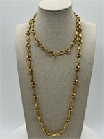 Vendome Vintage Gold Tone Fancy Link Necklace