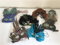 Ornate Feathered Masks Some NIP