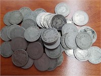 49 Assorted Liberty Head Nickels