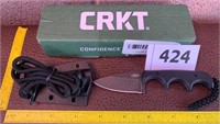 CRKT COMPACT FIXED BLADE KNIFE WITH SHEATH (424)