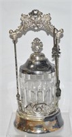Victorian Early Pressed Glass Pickle Castor