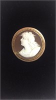 14k gold and shell carved cameo