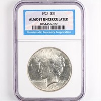 1924 Peace Dollar NGC AU