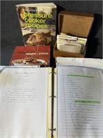 Cook books and handwritten recipes