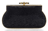 Judith Leiber Black Crystal Minaudiere