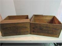 2 American Cyanamid Company TNT Wooden Boxes