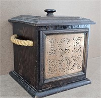 Rustic Copper Punched Ice Box