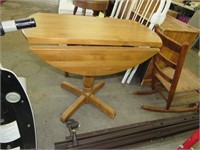 Drop Leaf Pedestal Base Kitchen Table 36" long