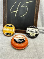 Set of old Shinola tins