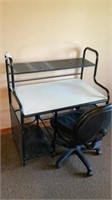 Metal Computer Desk With Office Chair24x38x43 in