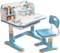 Kids Adjustable Study Desk & Chair, Blue