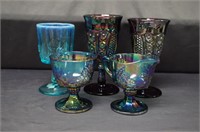 5 Misc Glasses- Mostly Carnival Glass