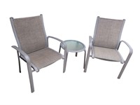 Pair of Patio Chairs with Table