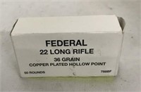 FEDERAL 22 LR 36GR CP HP 50 ROUNDS