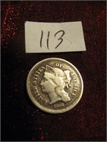 1868 Three Cent Nickel