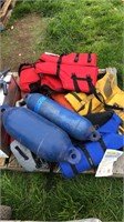 Life jackets and buoys
