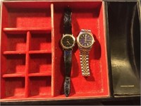 2 WATCHES AND A DRESSER CADDY BOTANY 500