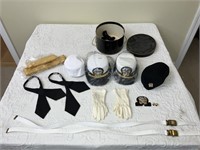 Assorted US Navy Hats/Ties/Gloves/Belts/More