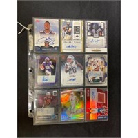 (9) Different Football Auto Rookie Cards