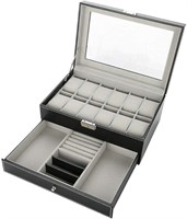 SAVICOS 12 Slots Watch Box, unisex Jewelry Displap