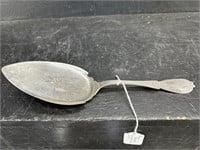 ANTIQUE COIN SILVER LARGE SERVING SPOON