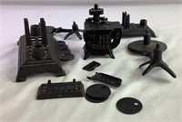 Miniature cast-iron stove parts
