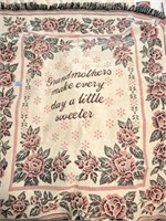FLORAL THROW "GRANDMOTHERS MAKE EVERY DAY A