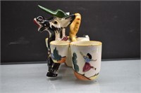 Vintage Hand Painted Ceramic Donkey Planter