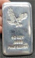 (10) oz. Poured Silver Bar, Sold by the Ounce