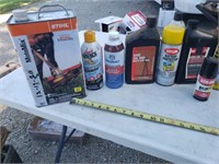 Motor oil, liquid wrench, 2 stroke oil, starting