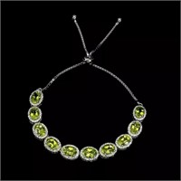 Natural Unheated  Green Peridot Bracelet