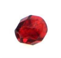 Top Brass Red Glass Beads 10mm 10pc