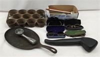 Misc. Cast Iron, Vintage Eye Glasses, Old Pipe