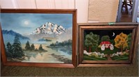 Framed Hand Painted Pictures (2)