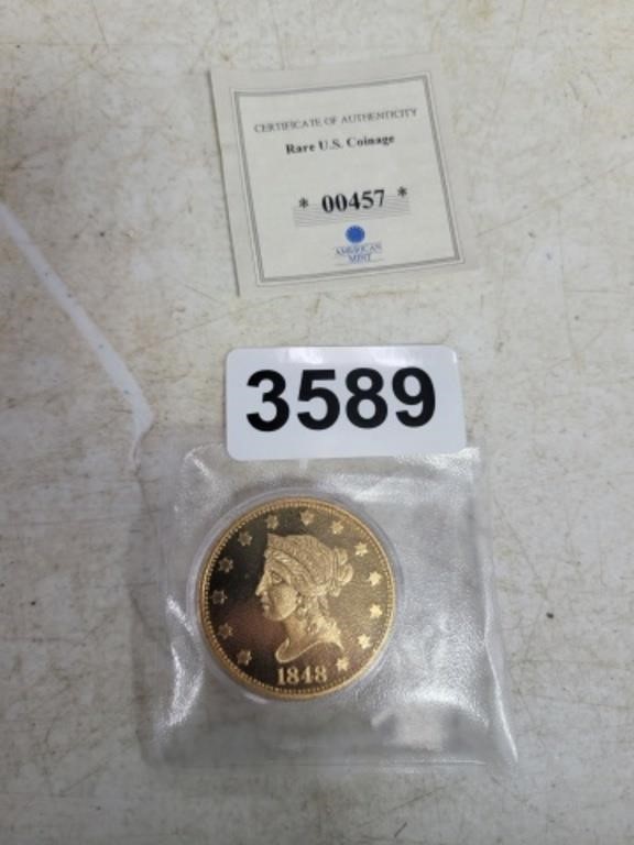 1848 GOLD QUARTER EAGLE (REPLICA)