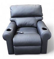 Brookhaven Black Leather Recliner Theater Chair.