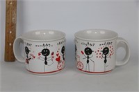 Pair of Ant Coffee Cups from Hallmark