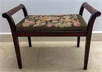 Vintage Needlepoint Stool