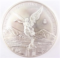 Coin 5 Onza Mexican Silver Coin .999 5 Troy Oz.