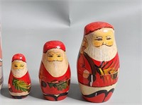 3 Santa Nesting Dolls