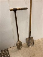 Post hole auger and spade