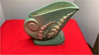 Roseville Pottery Green “Foxglove” Cornucopia