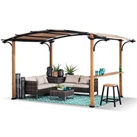 Sunjoy Outdoor Pergola 8.5 x 13 ft. Steel Arched