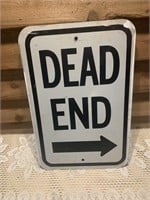 METAL DEAD END SIGN