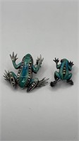 Sterling Frog Pin Set