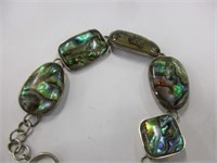 Nice sterling silver Abalone bracelet