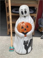 Vintage Halloween blow mold ghost cat pumpkin